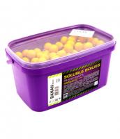 Бойлы растворимые Banana (банан) 24мм, ведро 2 кг													