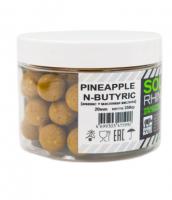 Бойлы растворимые насадочные Pineapple (ананас + N-Butyric) 18мм, банка 0,35 кг													