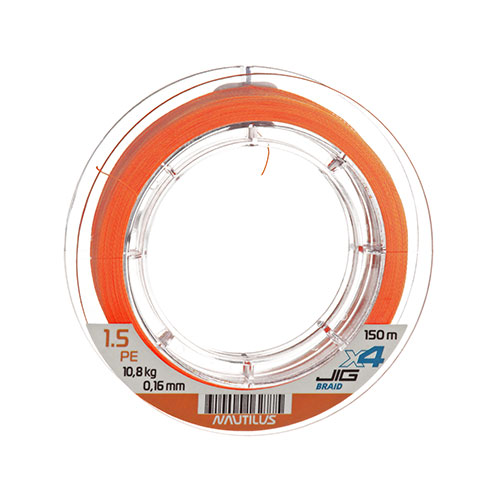 Шнур Nautilus X4 Jig Braid Fluoro Orange 0,16