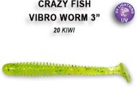 Силиконовые приманки Crazy Fish Vibro worm 3'' 11-75-20-6  