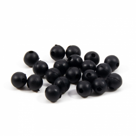 Бусина фидерная Namazu Soft Beads, PVC, d-6 мм, круглая, цв. черный (20 шт.)
