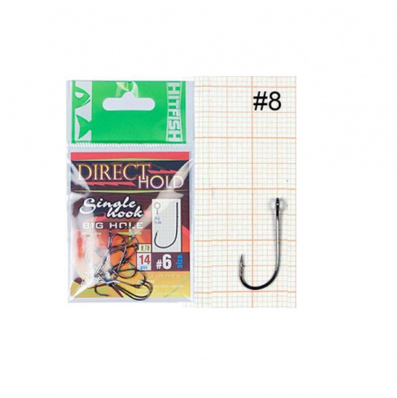 Крючок одинарный HITFISH Direct Single Hook №10 (с большим ухом)